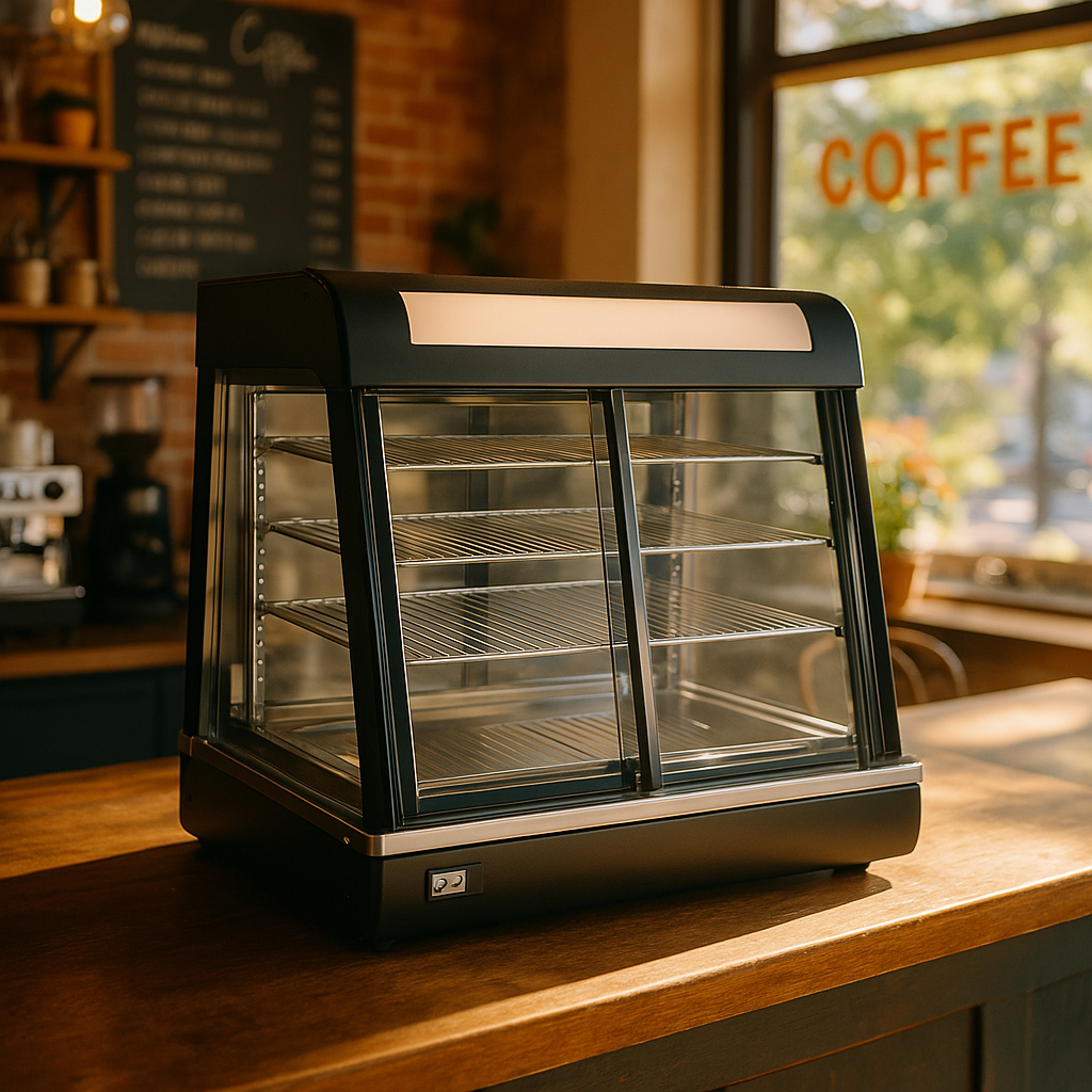 Etalase Display Pemanas Makanan Listrik Kaca