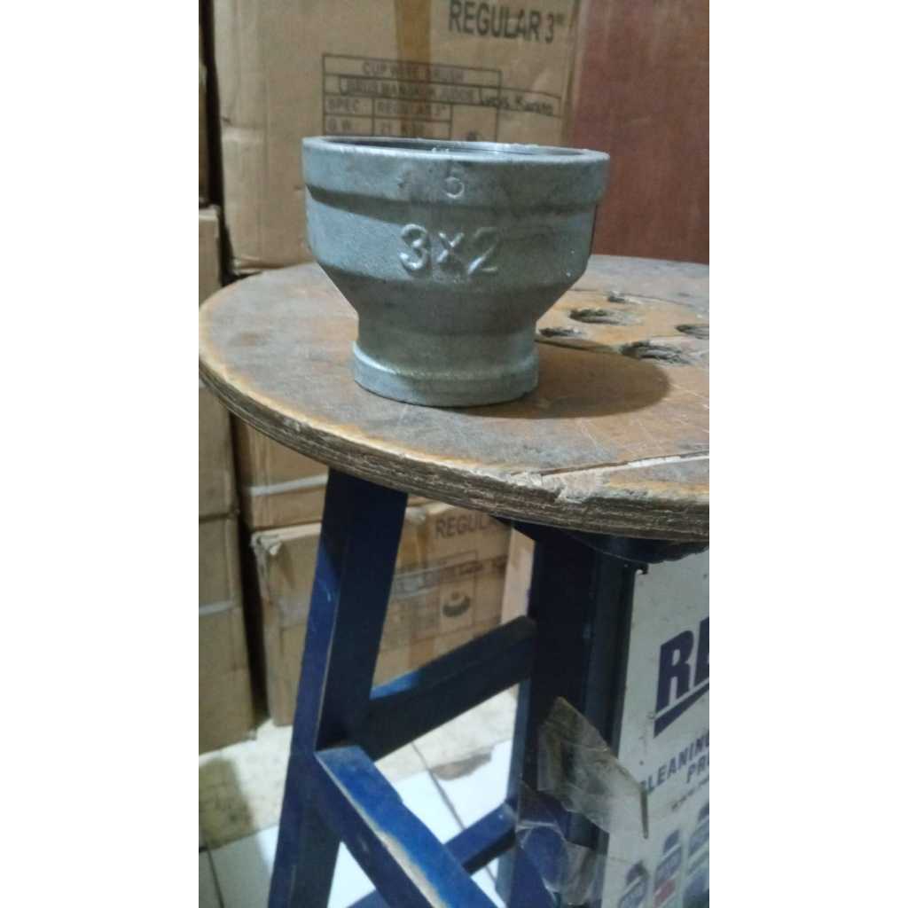 Reducer besi 3 x 2 / operan 3inch x 2inch / reducer drat galvanis 3 x 2