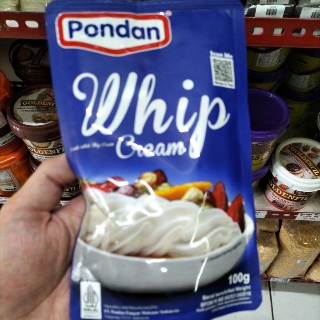 

pondan whip cream 100 gram