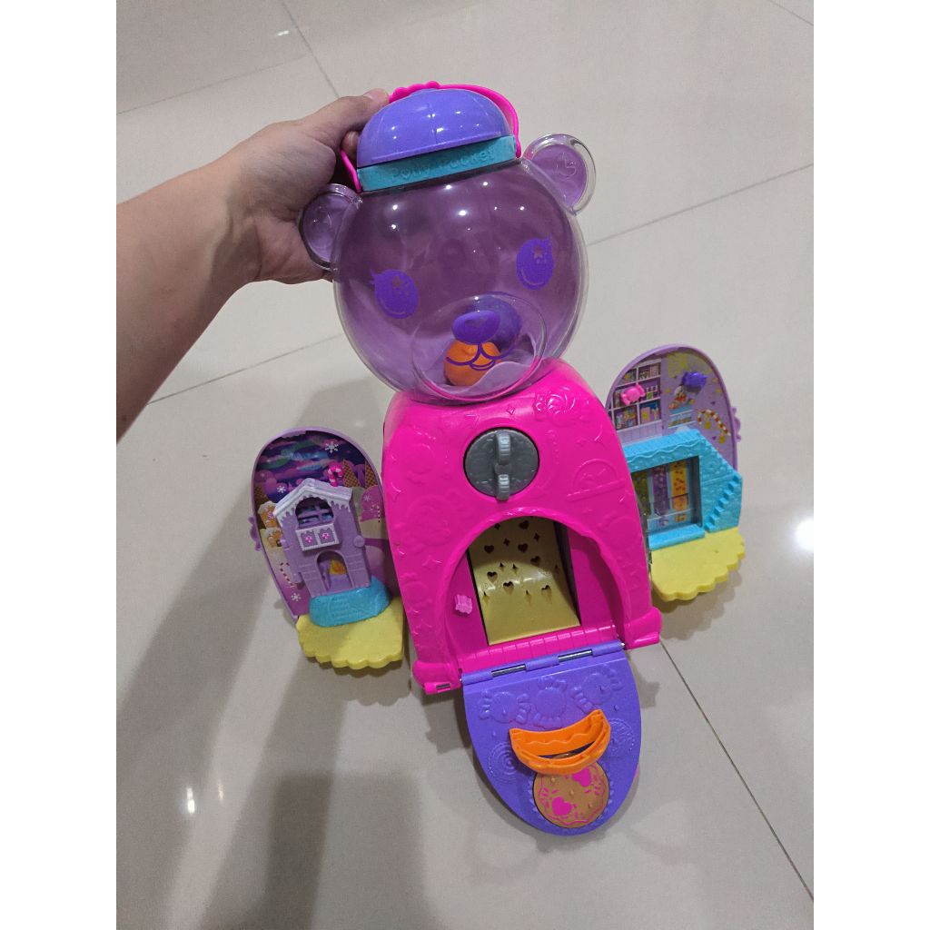Preloved Polly pocket gumball bear playset machine