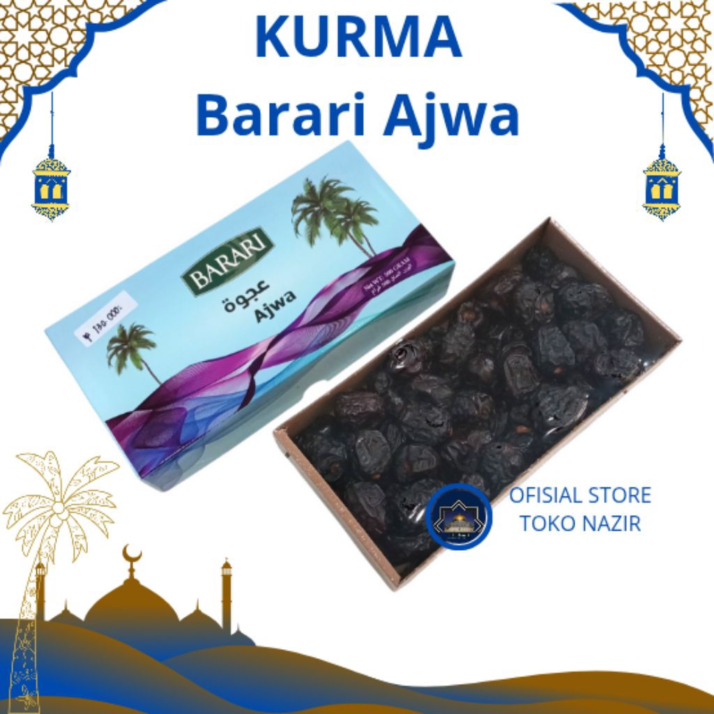 

Nazir - Kurma Barari Ajwa 500g | Kurma Ajwa | Kurma Nabi | Kurma Barari