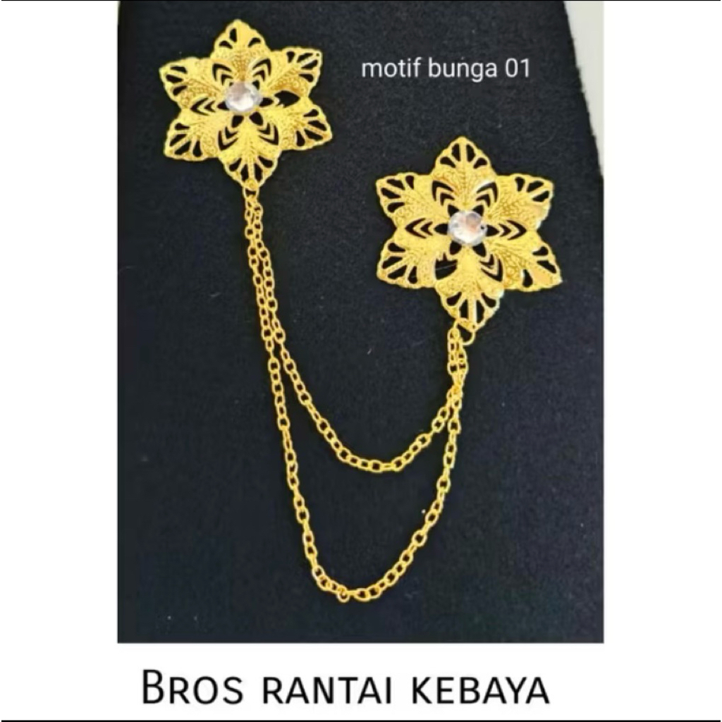Bros Rantai Kebaya / Selendang Bali Bunga
