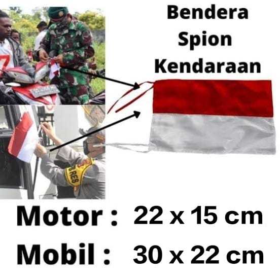 Bendera Merah Putih Kecil Bendera Kendaraan Motor Mobil Sepeda Tiang Hiasan Kemerdekaan