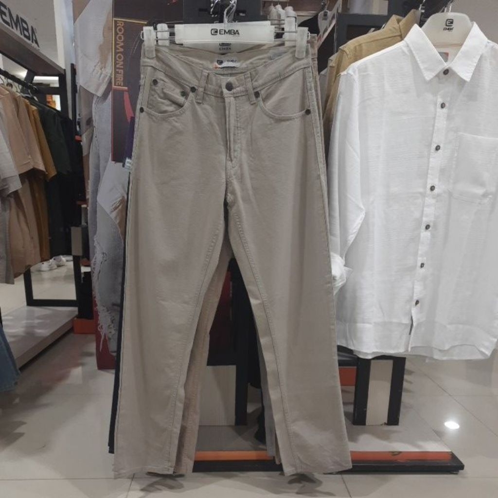 EMBA JEANS CELANA KANVAS PANJANG PRIA REGULAR FIT BARU ORIGINAL MATAHARI