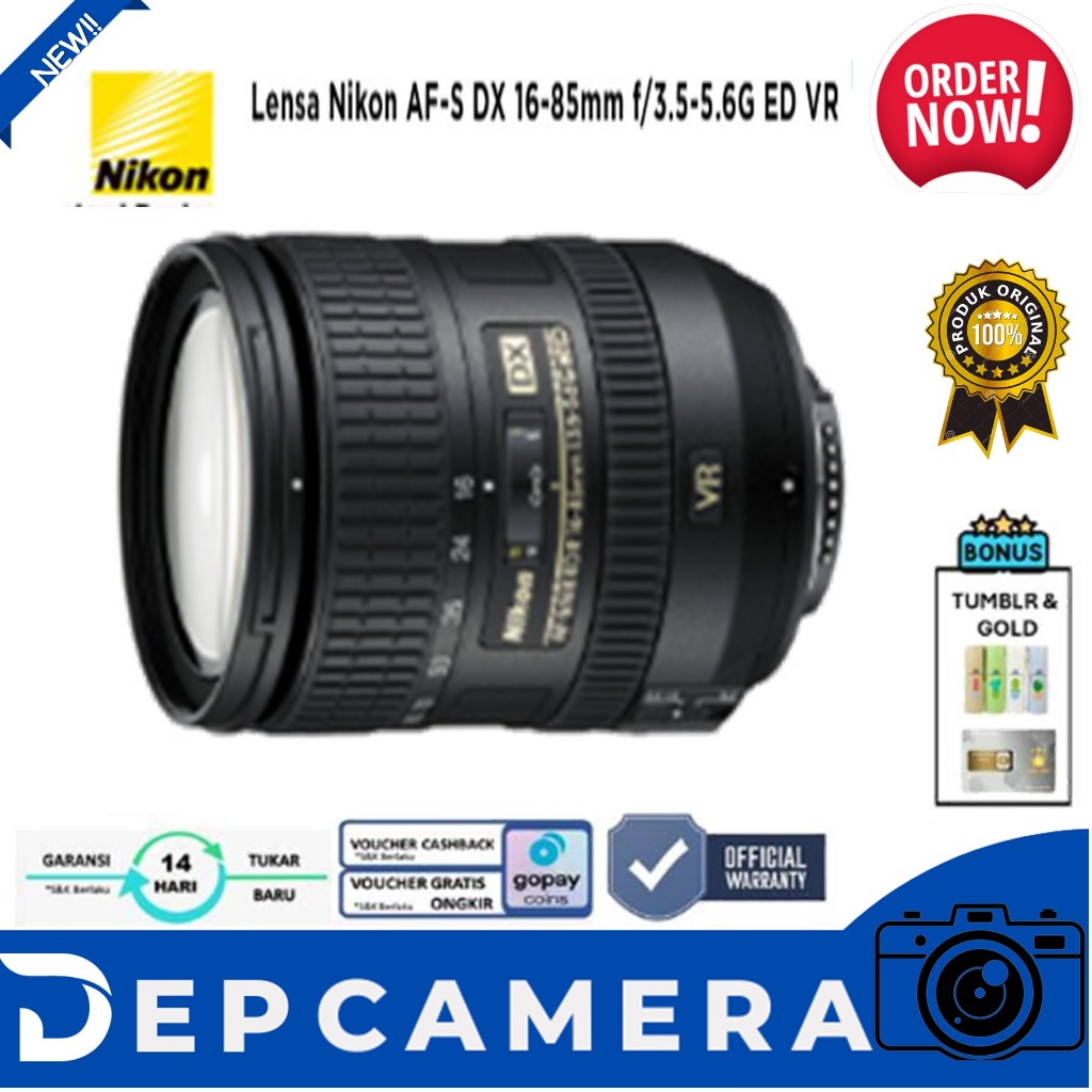 NIKON AF-S 16-85MM F/3.5-5.6G ED DX VR