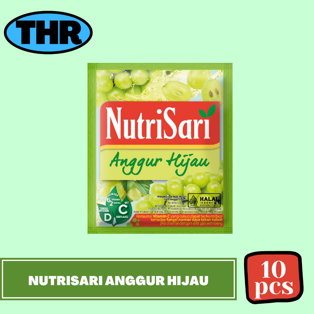 

Nutrisari Anggur Hijau 1 Renceng isi 10pcs