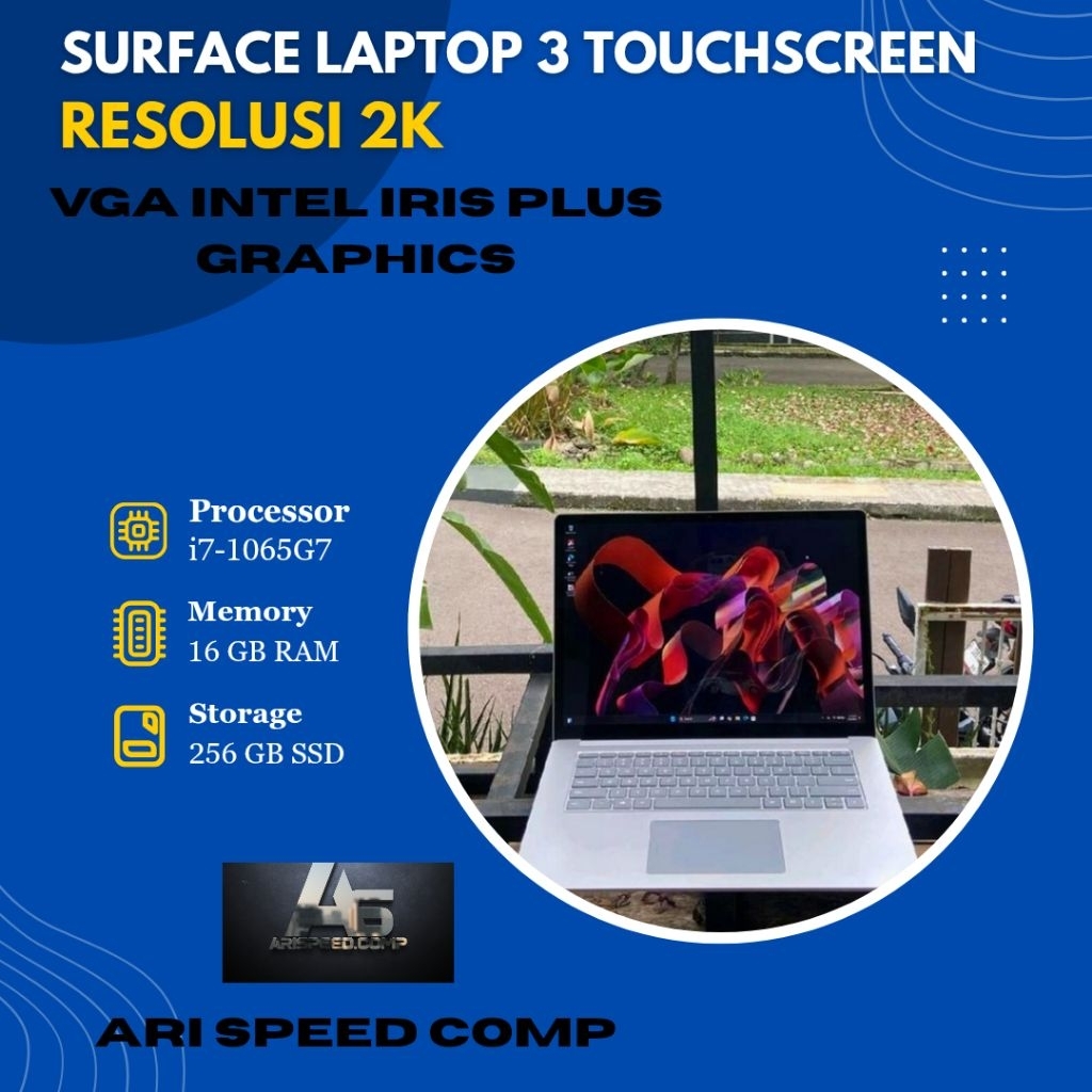 MICROSOFT SURFACE LAPTOP 3 i7-1065G7/RAM 16GB/SSD 256GB/ 2K TOUCHSCREEN