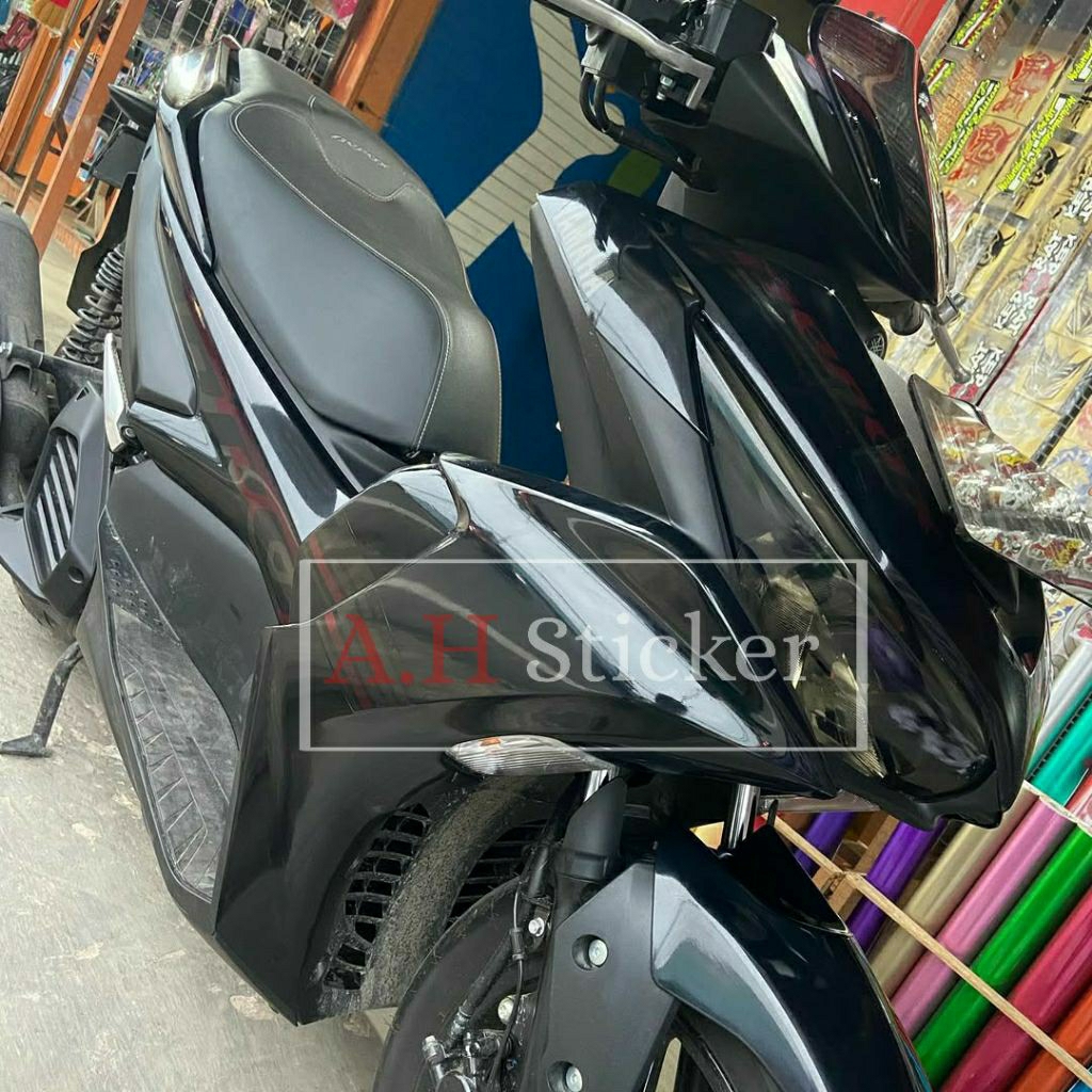 Promo Stiker Skotlet motor hitam transparan skotlet hitam /putih tembus pandang motor dan mobil