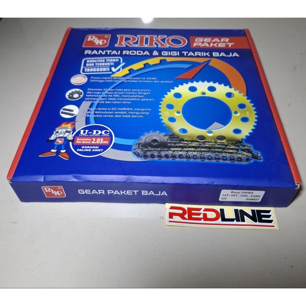 GEAR SET PAKET BAJAJ PULSAR 200NS RIKO RDL MOTOR