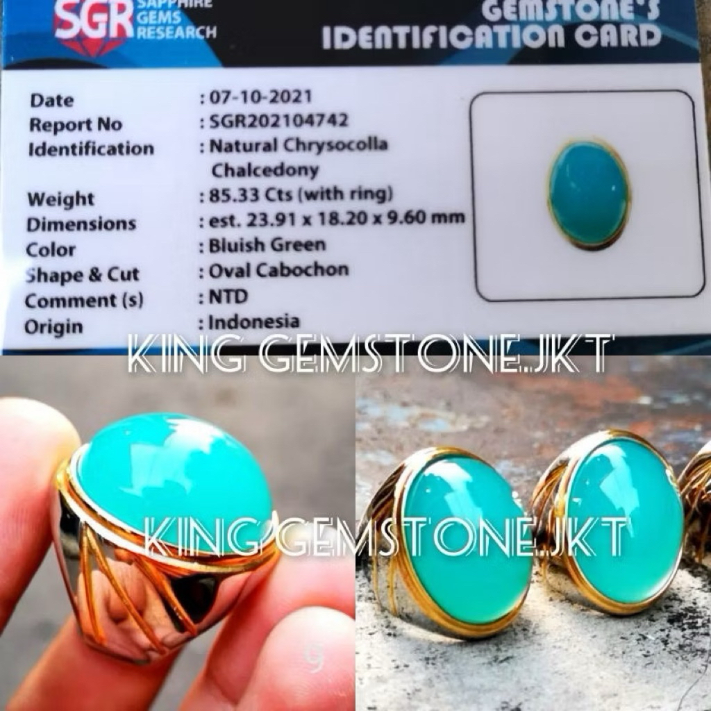 Batu Cincin Bacan Super Jumbo Giwang Memo SGR Mewah Kristal