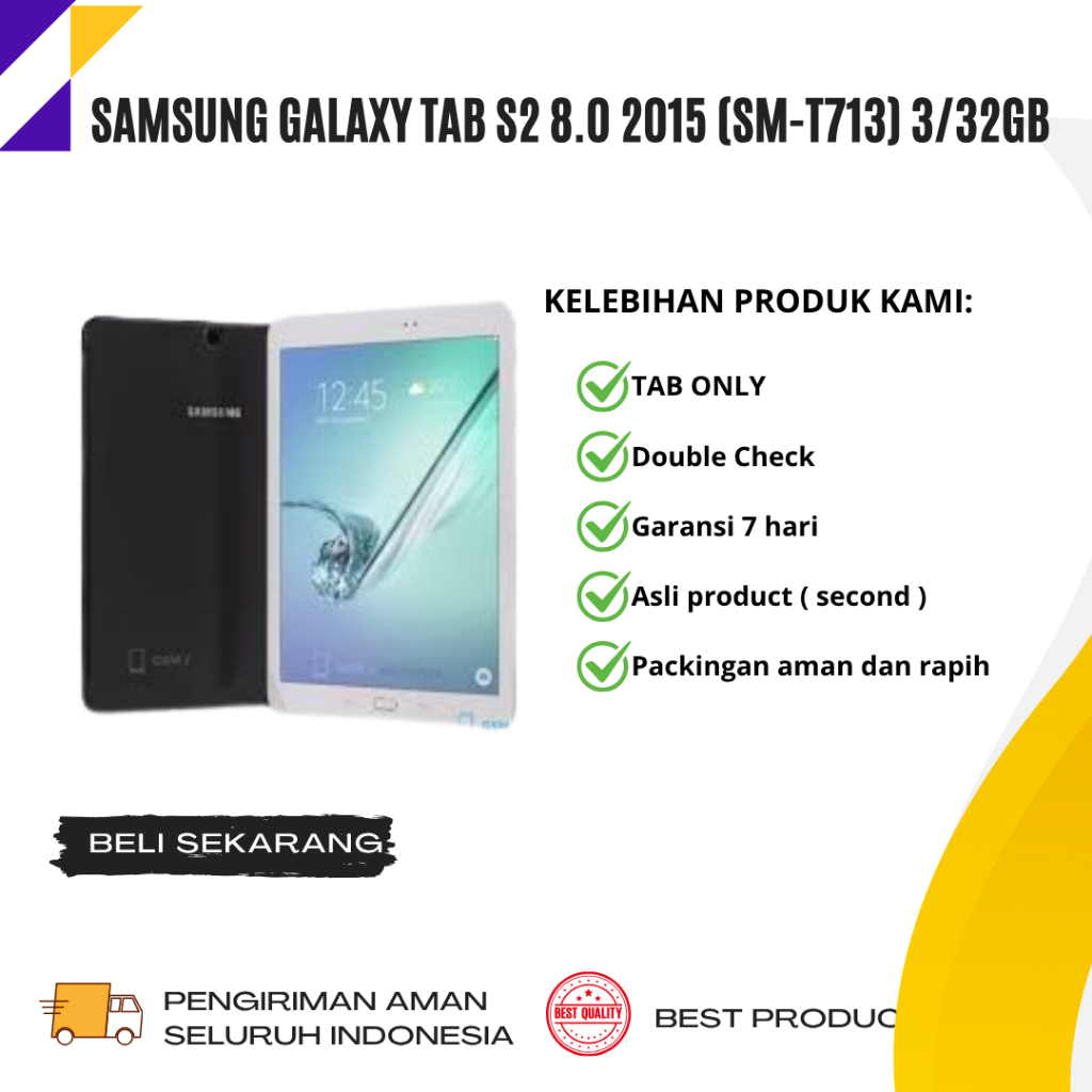 Samsung Galaxy Tab S2 8.0 2015 (SM-T713) 3/32GB Wifi Only Second ORIGINAL