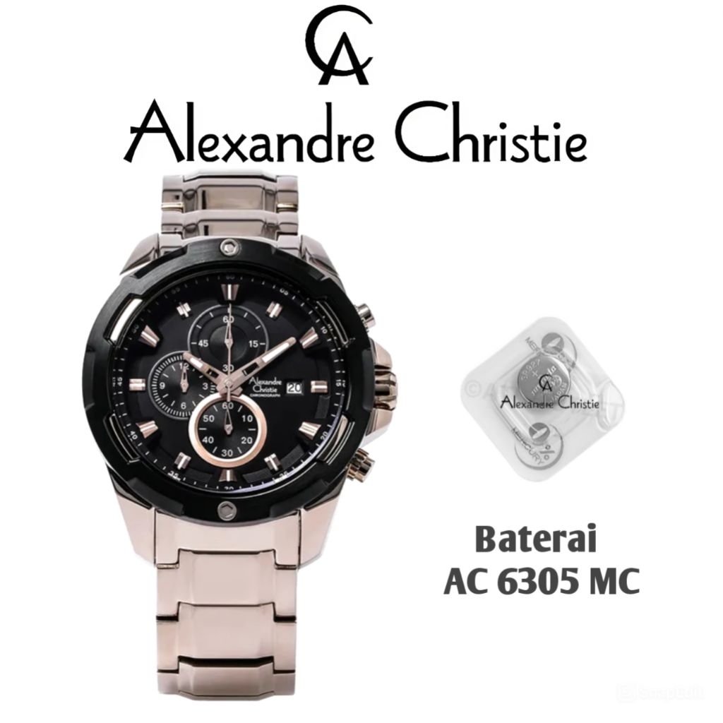 Baterai Jam Tangan Alexandre Christie Type AC 6305 MC