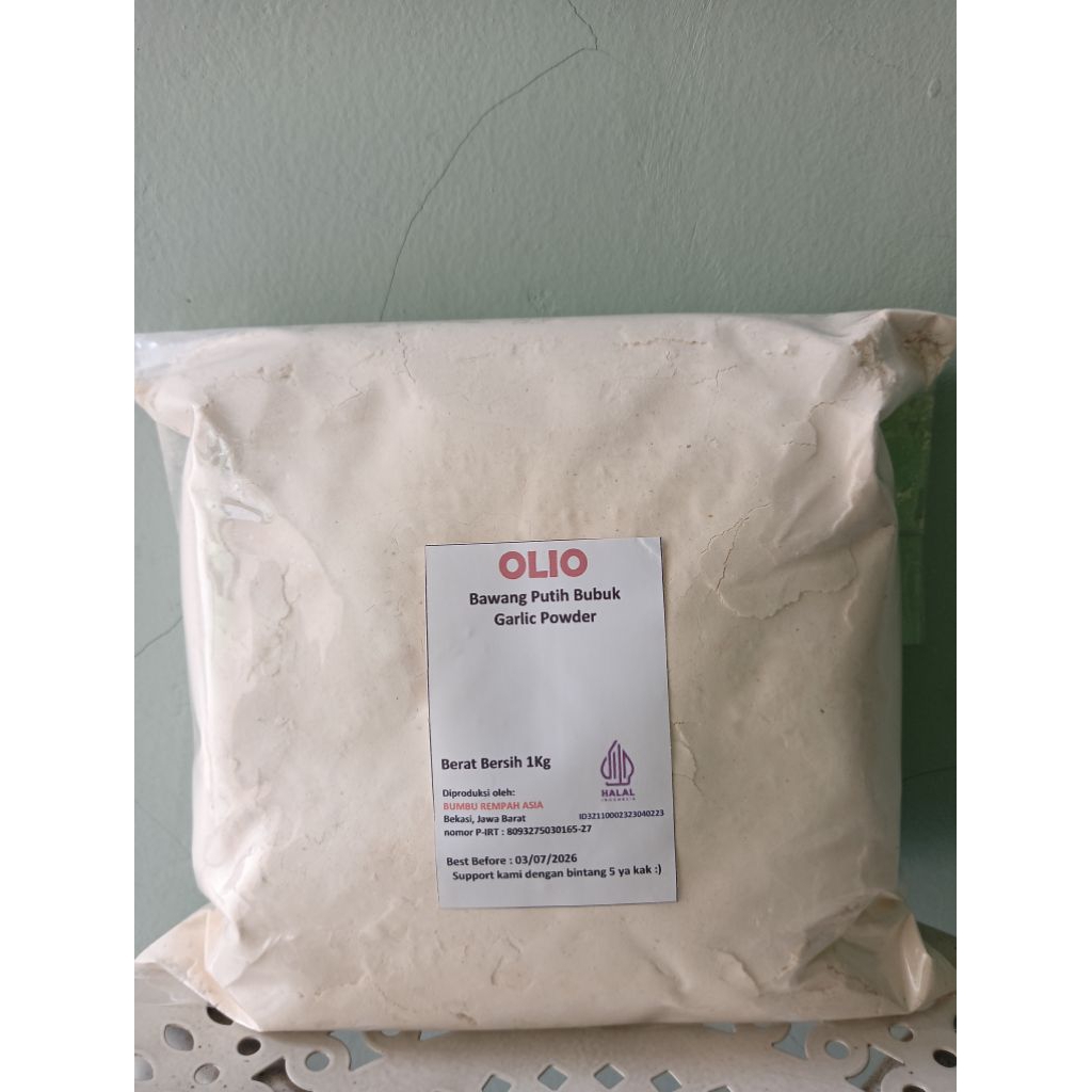 

Garlic Powder Bawang Putih Bubuk 1Kg Aroma Khas Cream HALAL