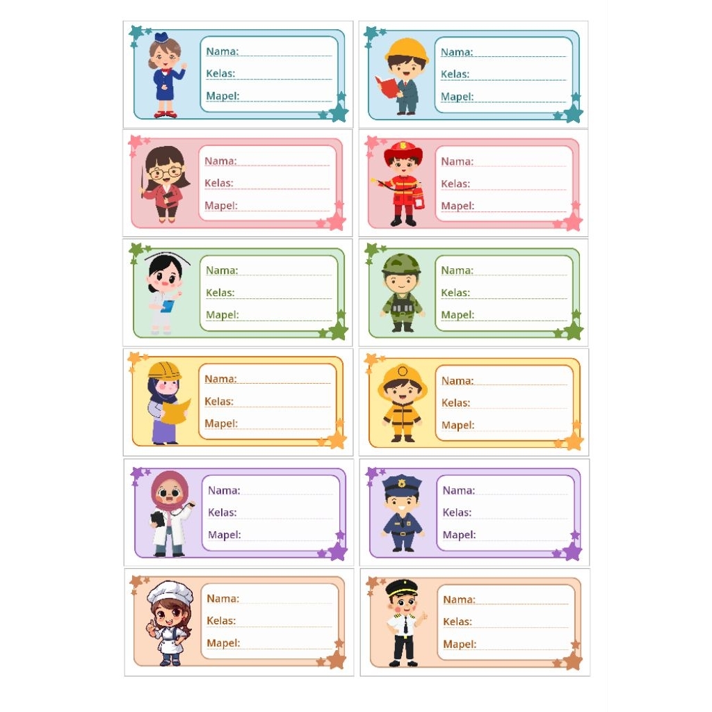 

Label Nama Buku Sekolah – Ukuran 9 x 4 cm | 24 pcs/pack