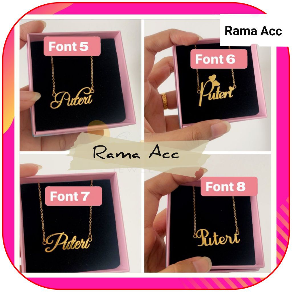 Kalung ukir namamu sendiri titanium anti karat