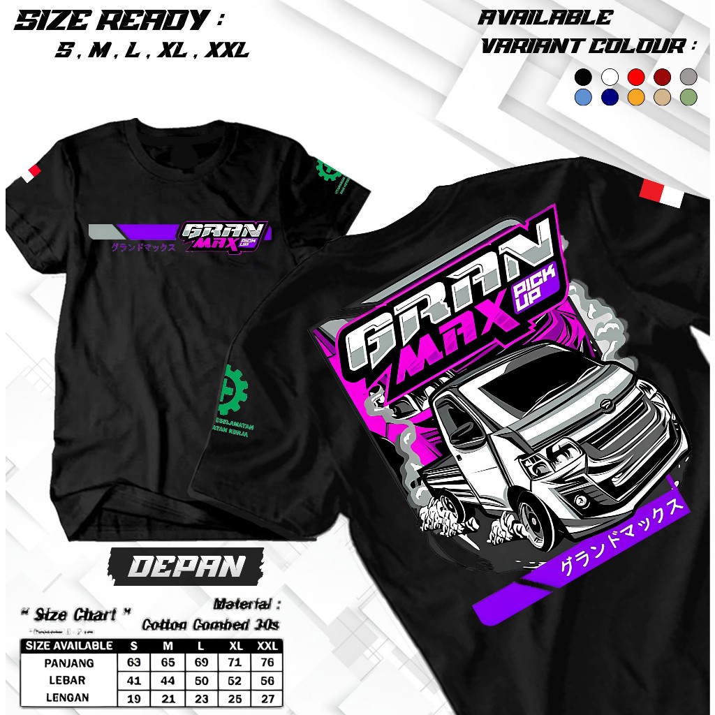 Kaos Mobil Grandmax Pickup Modifikasi Speedcious Automotive Racing Wear 20