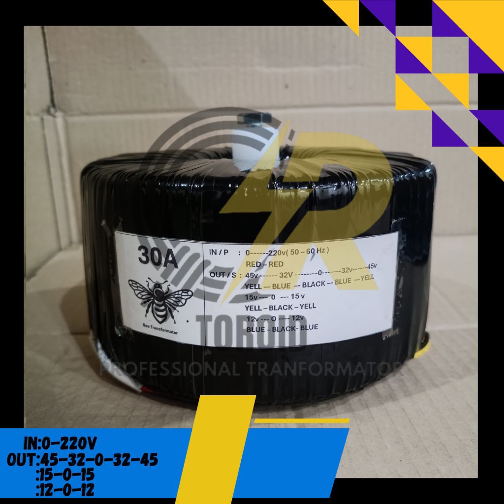 TRAFO TOROID 30A CT 45v - 32v