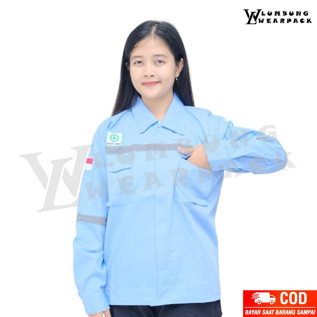 ATASAN WEARPACK SAFETY WARNA BIRU TELOR ASIN