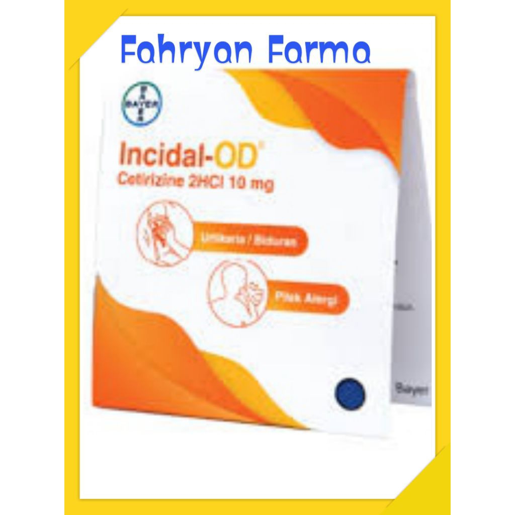 Incidal/strip/4tablet, untuk obat gatal-gatal
