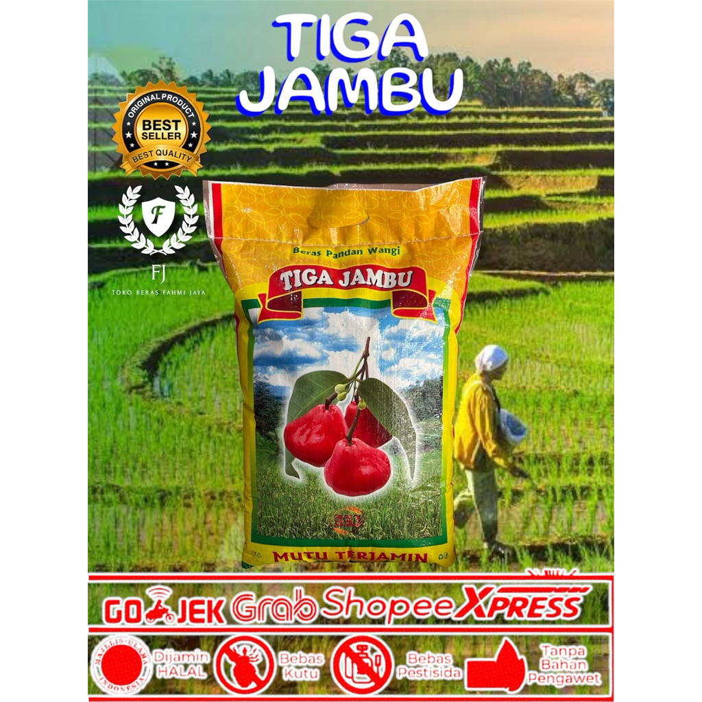 

BERAS TIGA JAMBU 5KG 10KG 10KG