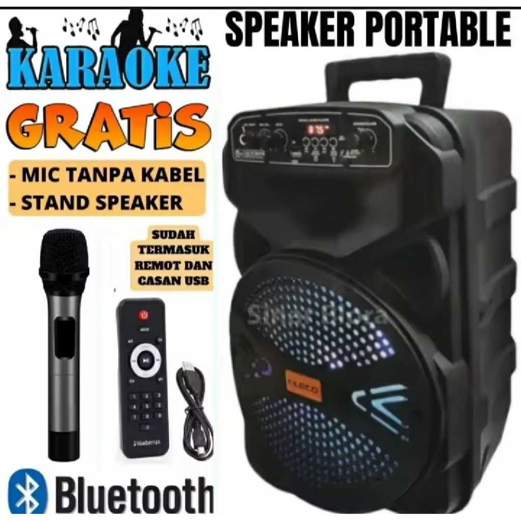MURAH ABIS...SALON BLUETOOTH SUPER BASS MP3/M4 POLYTRON SPEAKER PORTABLE KARAOKE MEGA BASS/SPEAKER K