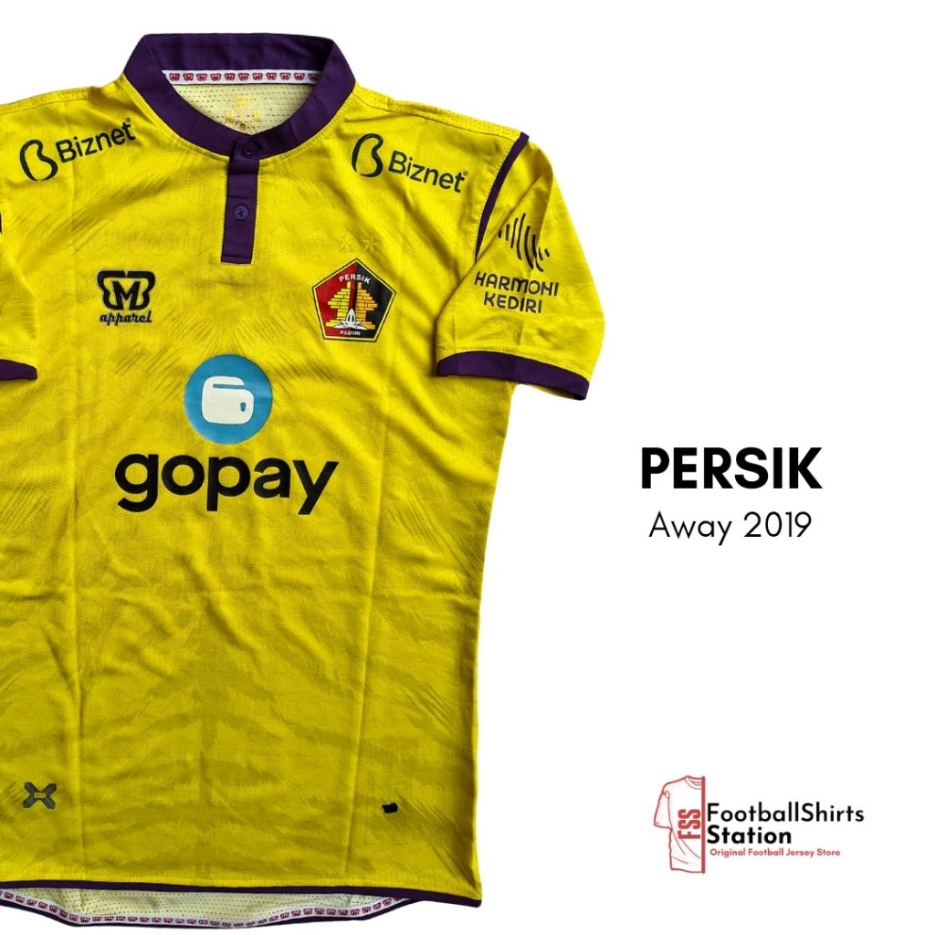 Jersey Persik Kediri Away 2019/2020 Player Issue Size M Nameset M. Fahad Original MBB
