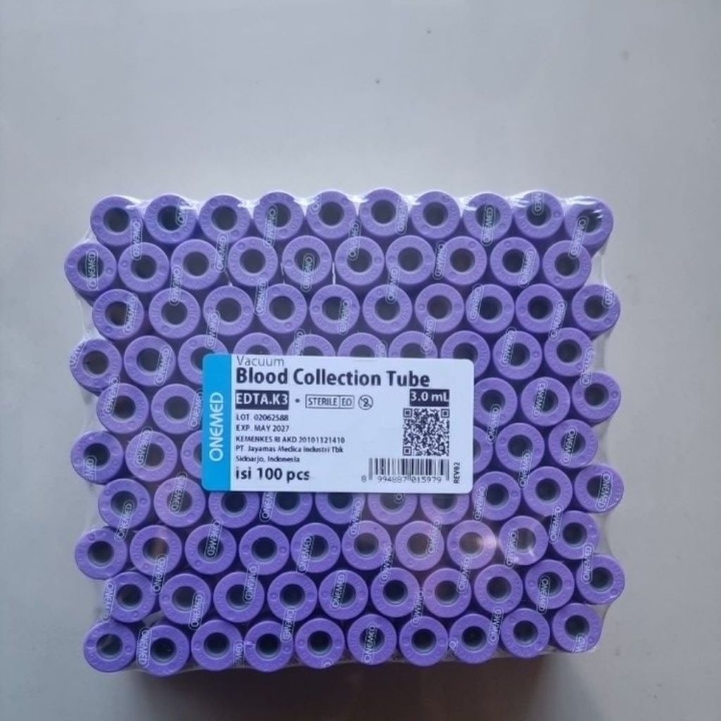Vaculab EDTA 3 ml Plastik Onemed PET / Blood Collection Tube Onemed