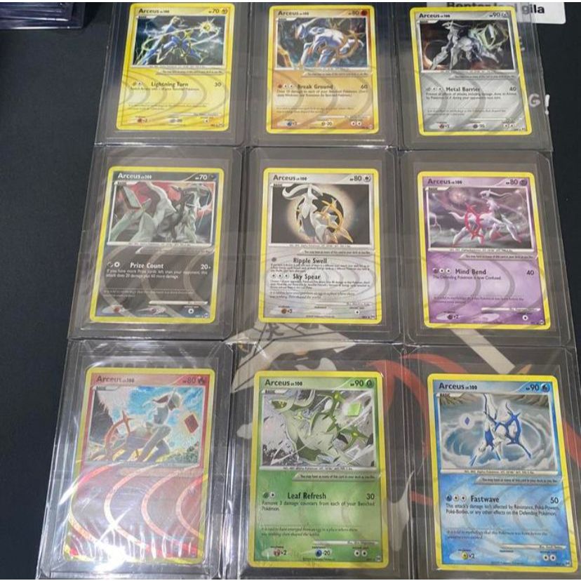 Kartu Pokemon TCG EN Platinum Arceus Secret Rare Complete Set AR 1-9