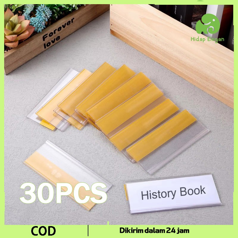 

30pcs Price Rail Pvc Price Tag Label Harga Minimarket Label Harga Rak Price Rail Double Tape 10*3cm Label Harga Aksesoris