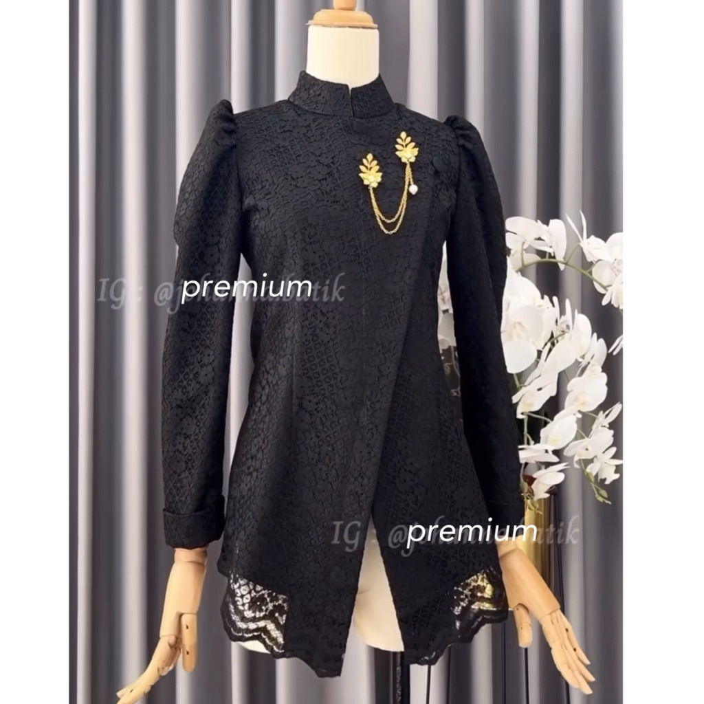 KEBAYA JANGGAN HITAM | Kebaya Wanita Modern