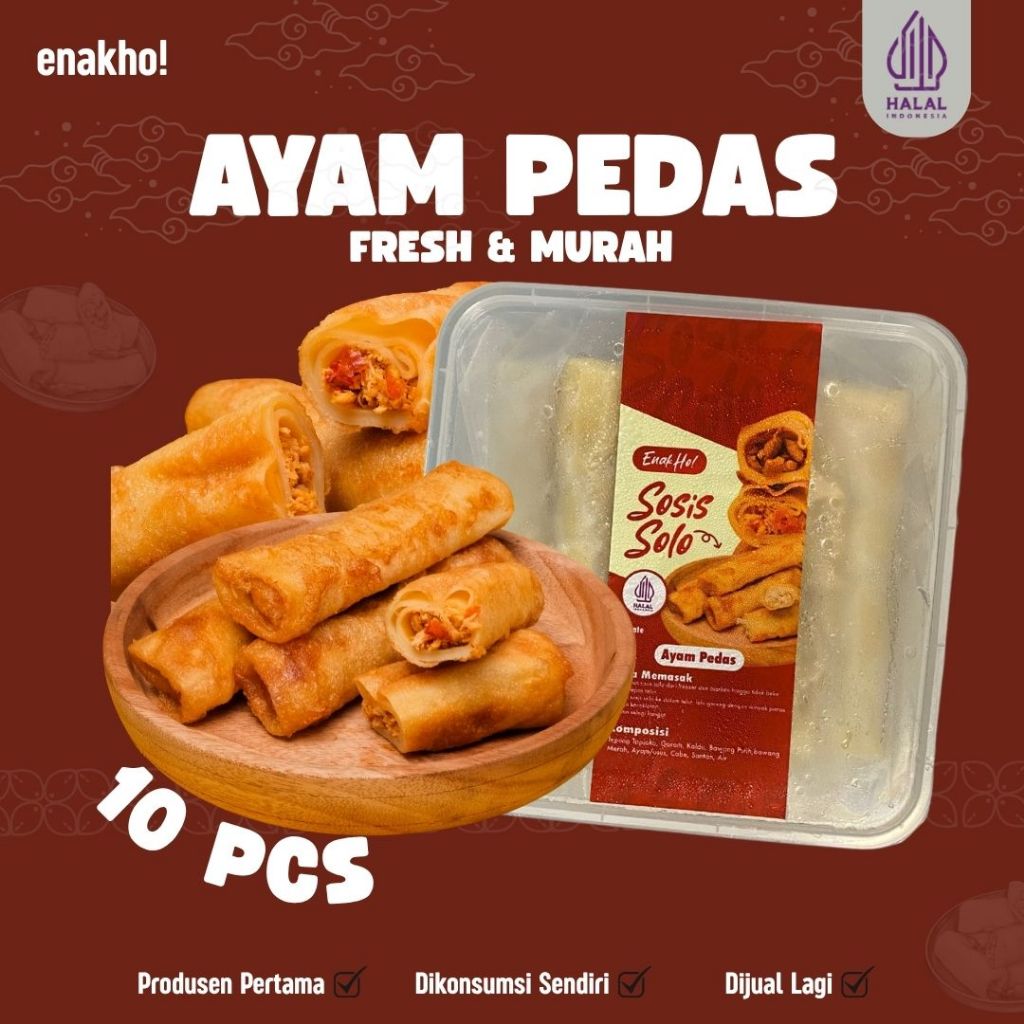 

ENAKHO Sosis Solo Isi Ayam Pedas Frozen Food