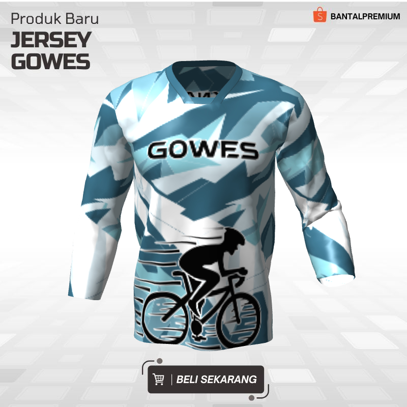 Kaos Jersey Gowes Sepeda Tosca Putih Motif Abstrak 09