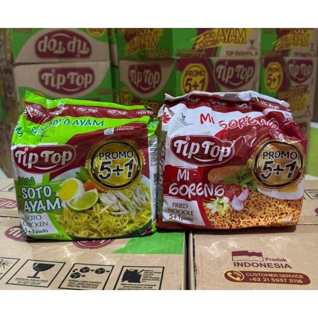 

Mie tiptop isi 6 murah 68gram