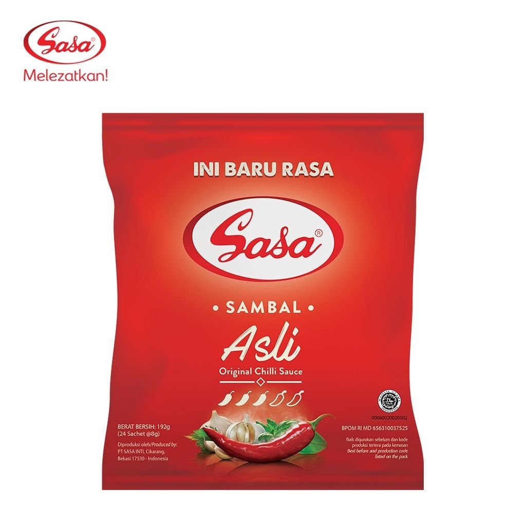 

sasa saus sambal asli sachet 1 pack (isi 24 pcs)