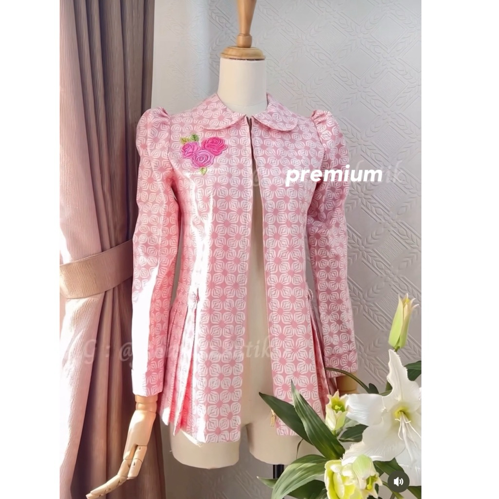 Atasan Batik Cirebon Bahan Katun | Atasan Blouse batik wanita kerja fashion