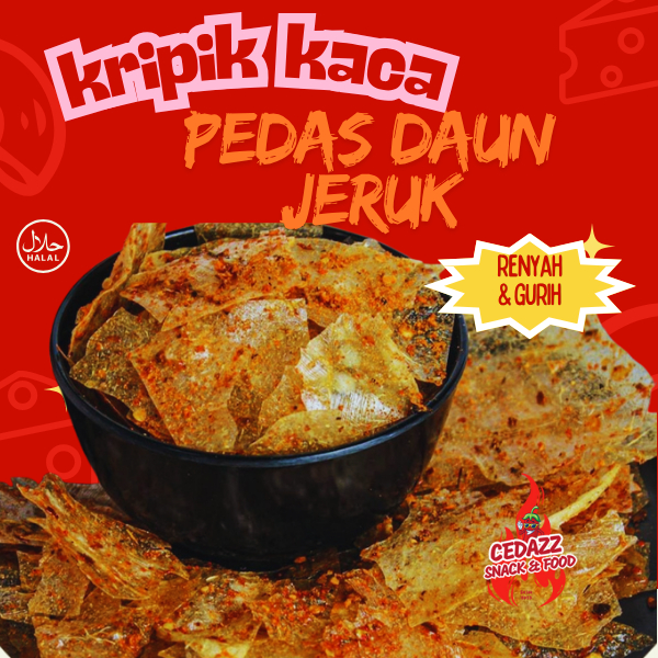 

250 GRAM KRIPIK KACA PEDAS DAUN JERUK CEDAZZ