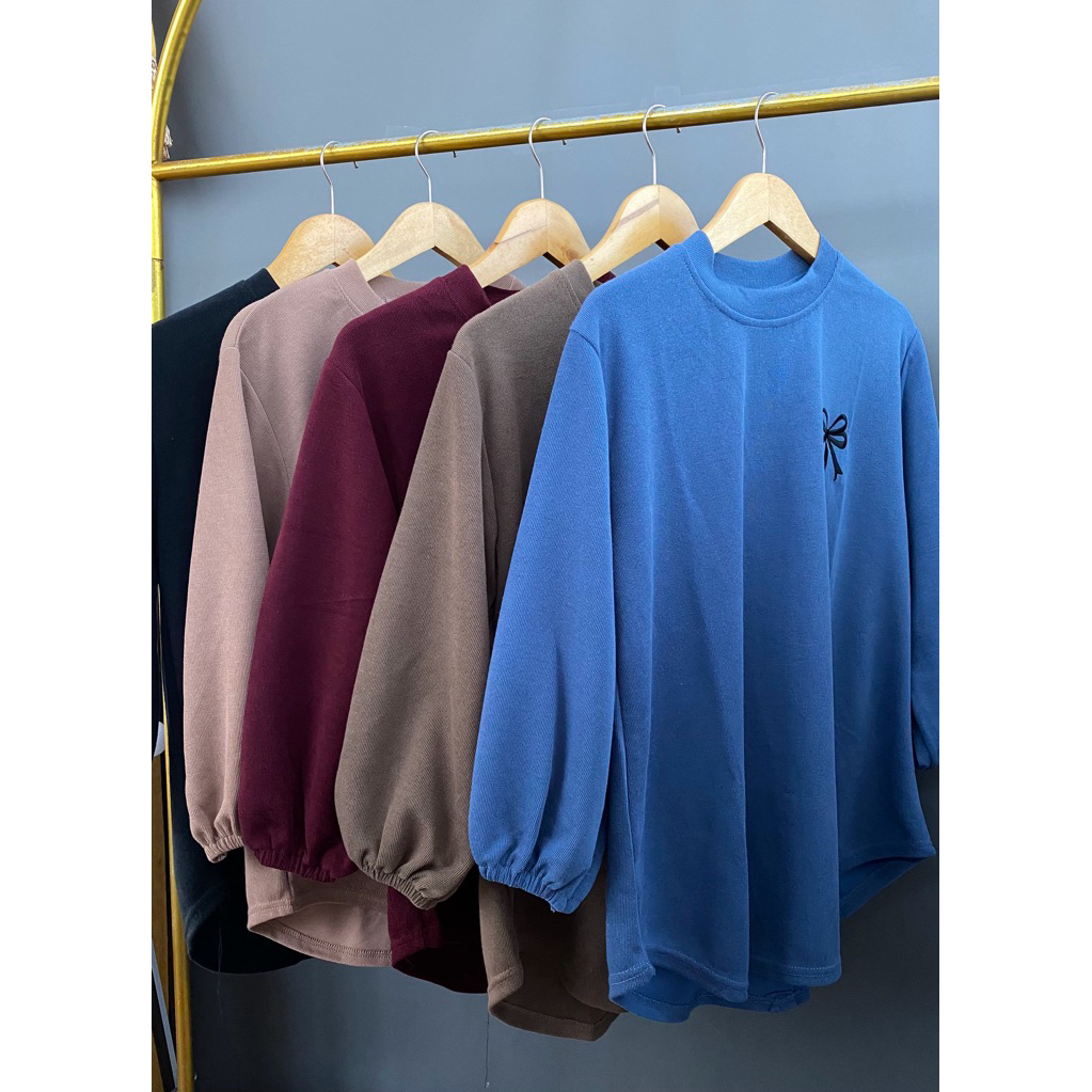 Atasan Knit Aster / Atasan Pita / Blouse Pita / Knit Pita / Atasan Knit Pita / Atasan Pita Knit / Kn