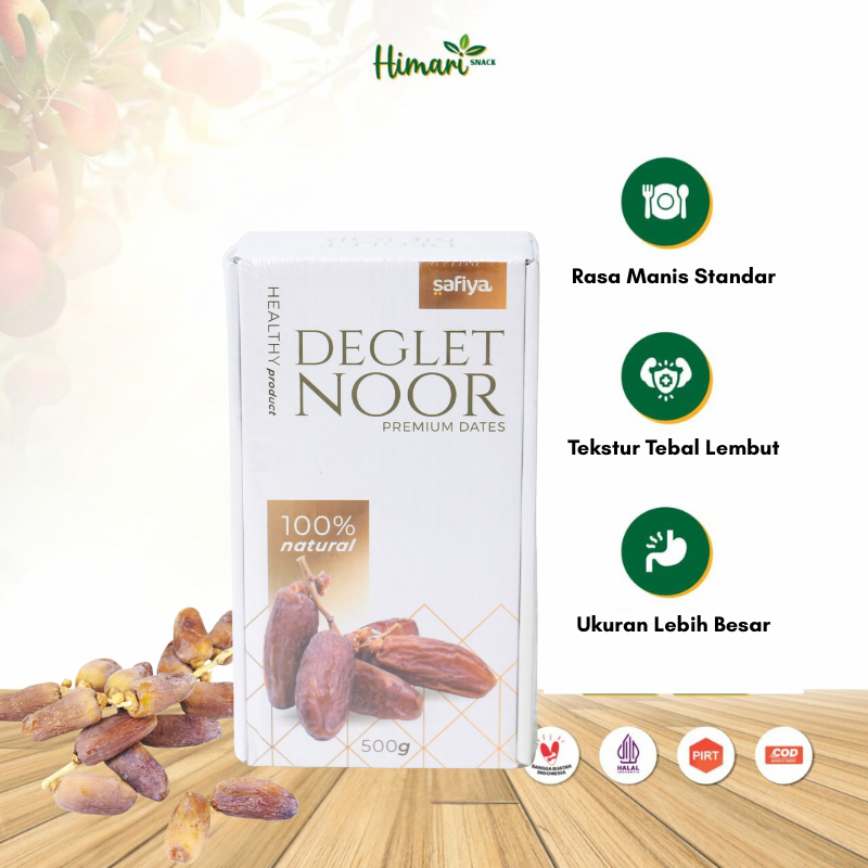 

Kurma Tunisia Tangkai Kualitas Premium Korma Deglet Noor 500gr by Safiya
