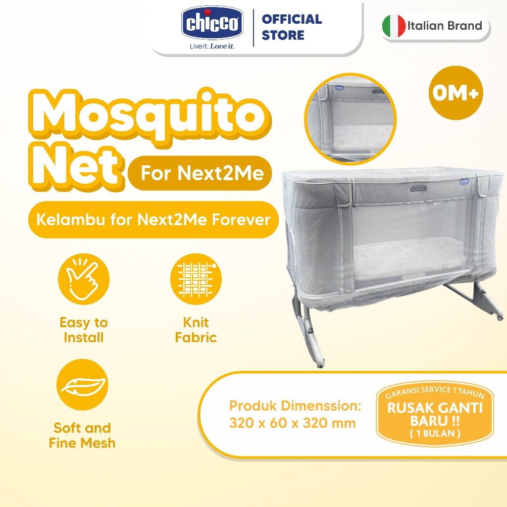 CHICCO Mosquito Net for Next2Me Forever / Kelambu Box Bayi Next 2 Me