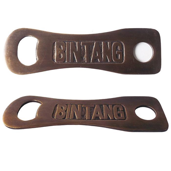 13.5cm  Pembuka Botol Tangan Kuningan / Alat Buku Botol Bir / Solid Brass Bottle Opener / Hand Bottl