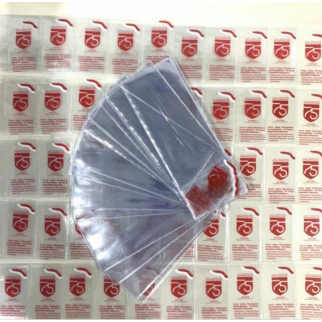 ASLI cover mika plastik Uang  75k/kertas/BI original pelindung