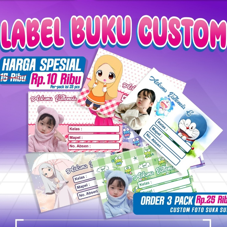 

Label Buku Custom A3 – Nama Anak / Sekolah / Mapel / Kelas