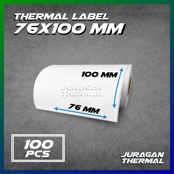 

Label Thermal 76x100 mm Kertas Sticker Printer Thermal Resi Online 76 x 100 / 78x100 / 78 x 100 isi 100 PCS