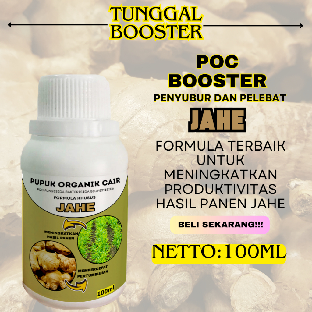 Pupuk Organik Cair Tanaman Jahe/Pupuk Jahr/Pupuk Penyubur dan pelebat Jahe premium kemasan 100ml