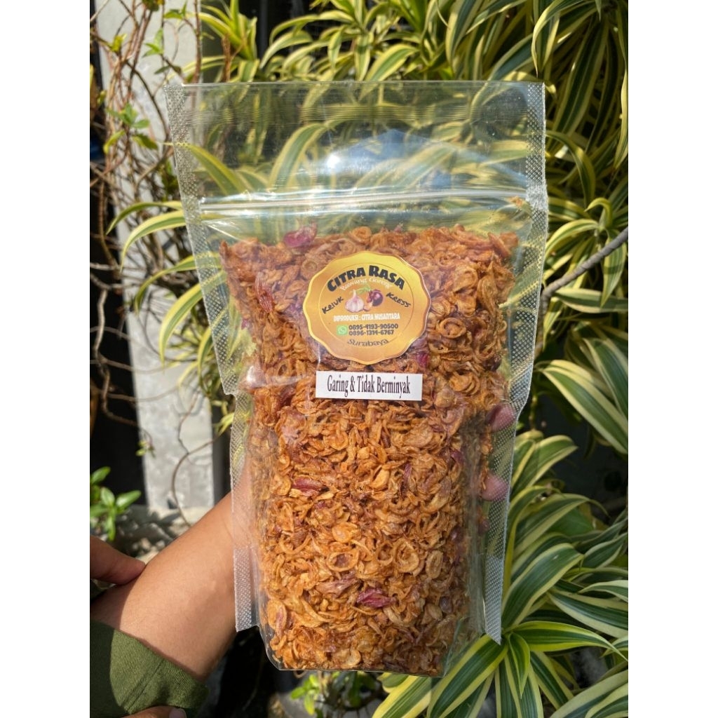 

Bawang Merah Goreng Renyah Gurih 250gr ( Garing & Tidak Berminyak)