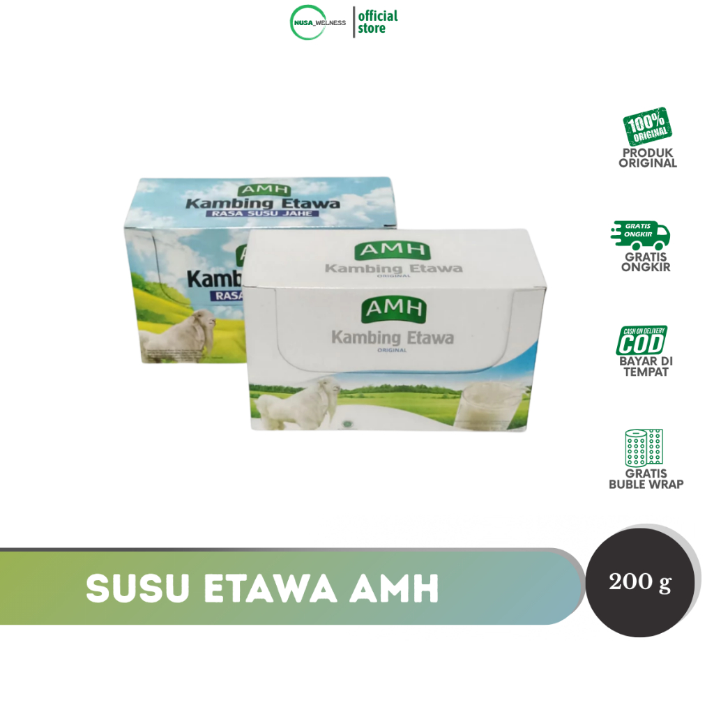 

SUSU KAMBING AMH ORIGINAL & JAHE – susu kambing bubuk herbal | varian original & jahe | bantu jaga daya tahan tubuh | cocok untuk semua usia | original AMH 100% | bisa COD