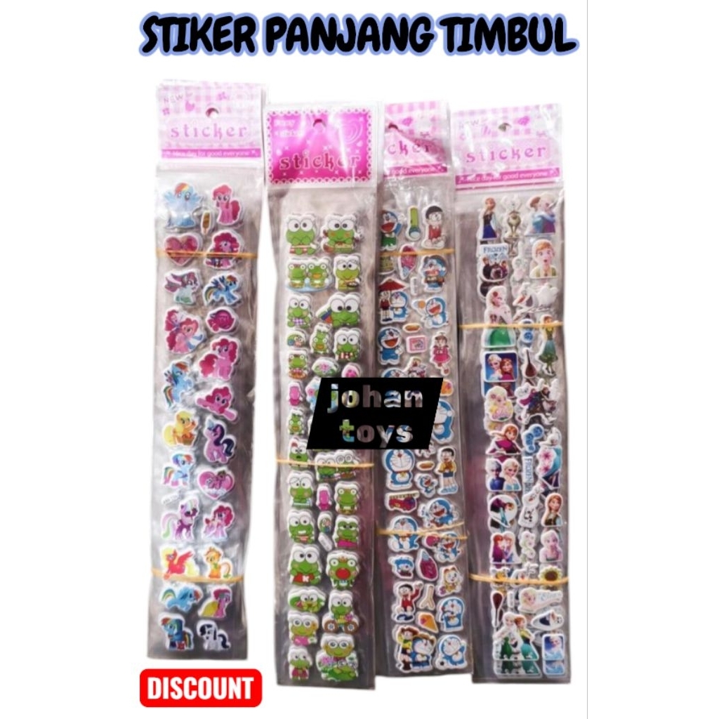

20 PCS STIKER PANJANG TIMBUL MOTIF