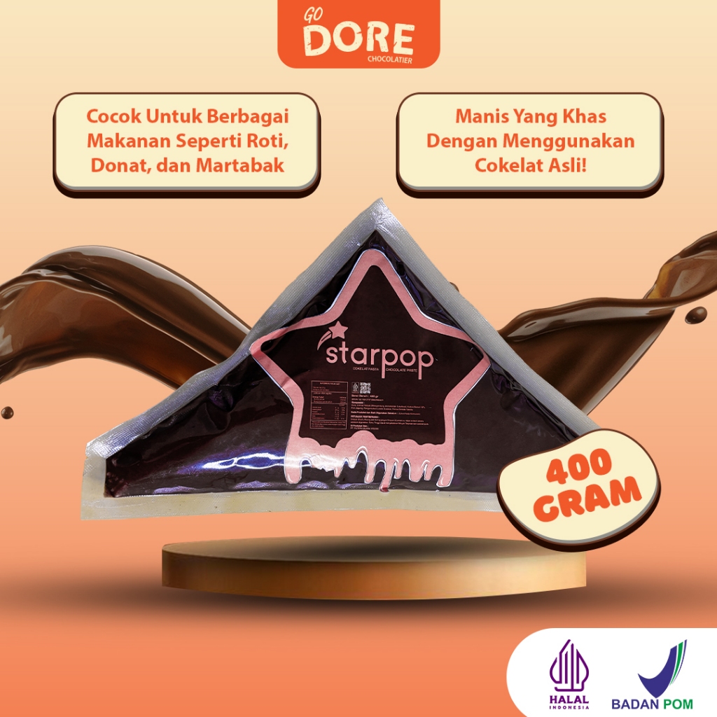 

STARPOP Cokelat Pasta - Topping Kue Cokelat - 400 gr