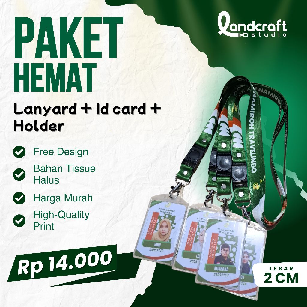 

PAKET HEMAT LANYARD + ID CARD GRATIS HOLDER LEBAR 2 CM /Bisa Satuan /Harga Termurah Kualitas Mantap