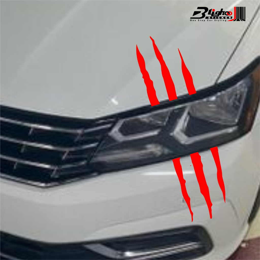 Blighoo - Cutting Sticker Lampu Mobil Cakar Goresan 35cm Stiker Mobil Keren